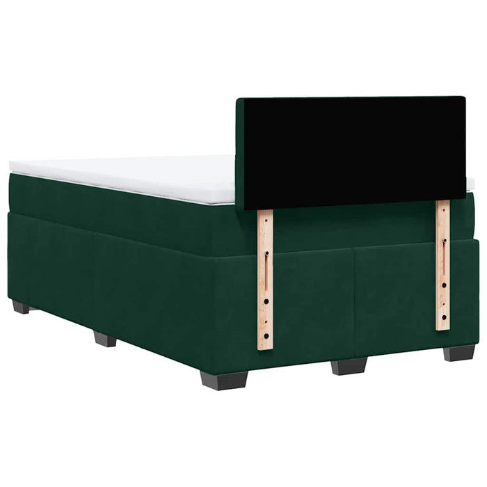 Pat box spring cu saltea, verde închis, 120x200 cm, catifea - WALTI WALTI