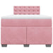 Pat box spring cu saltea, roz, 120x200 cm, catifea - WALTI WALTI