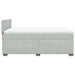 Pat box spring cu saltea, gri deschis, 140x190 cm, catifea - WALTI WALTI