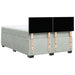 Pat box spring cu saltea, gri deschis, 140x190 cm, catifea - WALTI WALTI