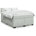 Pat box spring cu saltea, gri deschis, 140x190 cm, catifea - WALTI WALTI