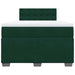 Pat box spring cu saltea, verde închis, 140x190 cm, catifea - WALTI WALTI