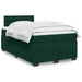 Pat box spring cu saltea, verde închis, 140x190 cm, catifea - WALTI WALTI