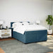 Pat box spring cu saltea, albastru închis, 140x190 cm, catifea - WALTI WALTI