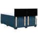 Pat box spring cu saltea, albastru închis, 140x190 cm, catifea - WALTI WALTI