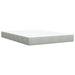 Pat box spring cu saltea, gri deschis, 140x190 cm, catifea - WALTI WALTI