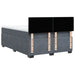 Pat box spring cu saltea, gri închis, 140x190 cm, catifea - WALTI WALTI