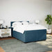 Pat box spring cu saltea, albastru închis, 140x190 cm, catifea - WALTI WALTI