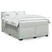 Pat box spring cu saltea, gri deschis, 140x190 cm, catifea - WALTI WALTI
