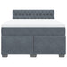 Pat box spring cu saltea, gri închis, 140x190 cm, catifea - WALTI WALTI