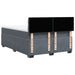 Pat box spring cu saltea, gri închis, 140x190 cm, catifea - WALTI WALTI
