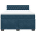Pat box spring cu saltea, albastru închis, 140x190 cm, catifea - WALTI WALTI