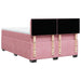 Pat box spring cu saltea, roz, 140x190 cm, catifea - WALTI WALTI