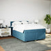 Pat box spring cu saltea, albastru închis, 140x190 cm, catifea - WALTI WALTI