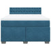 Pat box spring cu saltea, albastru închis, 140x190 cm, catifea - WALTI WALTI