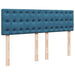 Pat box spring cu saltea, albastru închis, 140x190 cm, catifea - WALTI WALTI