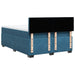 Pat box spring cu saltea, albastru închis, 140x190 cm, catifea - WALTI WALTI