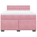 Pat box spring cu saltea, roz, 140x190 cm, catifea - WALTI WALTI