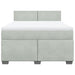 Pat box spring cu saltea, gri deschis, 140x200 cm, catifea - WALTI WALTI