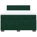 Pat box spring cu saltea, verde închis, 140x200 cm, catifea - WALTI WALTI