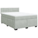 Pat box spring cu saltea, gri deschis, 140x200 cm, catifea - WALTI WALTI
