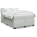 Pat box spring cu saltea, gri deschis, 140x200 cm, catifea - WALTI WALTI