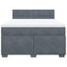Pat box spring cu saltea, gri închis, 140x200 cm, catifea - WALTI WALTI