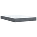 Pat box spring cu saltea, gri închis, 140x200 cm, catifea - WALTI WALTI