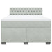 Pat box spring cu saltea, gri deschis, 140x200 cm, catifea - WALTI WALTI
