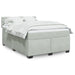 Pat box spring cu saltea, gri deschis, 140x200 cm, catifea - WALTI WALTI