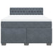 Pat box spring cu saltea, gri închis, 140x200 cm, catifea - WALTI WALTI