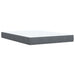 Pat box spring cu saltea, gri închis, 140x200 cm, catifea - WALTI WALTI