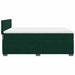 Pat box spring cu saltea, verde închis, 140x200 cm, catifea - WALTI WALTI