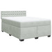 Pat box spring cu saltea, gri deschis, 140x200 cm, catifea - WALTI WALTI