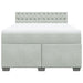 Pat box spring cu saltea, gri deschis, 140x200 cm, catifea - WALTI WALTI