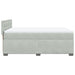 Pat box spring cu saltea, gri deschis, 140x200 cm, catifea - WALTI WALTI