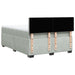 Pat box spring cu saltea, gri deschis, 140x200 cm, catifea - WALTI WALTI