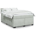 Pat box spring cu saltea, gri deschis, 140x200 cm, catifea - WALTI WALTI