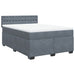 Pat box spring cu saltea, gri închis, 140x200 cm, catifea - WALTI WALTI
