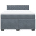 Pat box spring cu saltea, gri închis, 140x200 cm, catifea - WALTI WALTI