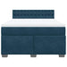 Pat box spring cu saltea, albastru închis, 140x200 cm, catifea - WALTI WALTI