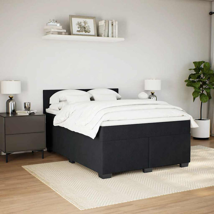 Pat box spring cu saltea, negru, 160x200 cm, catifea - WALTI WALTI