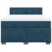 Pat box spring cu saltea, albastru, 160x200 cm, catifea - WALTI WALTI