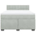 Pat box spring cu saltea, gri deschis, 160x200 cm, catifea - WALTI WALTI
