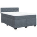 Pat box spring cu saltea, gri închis, 160x200 cm, catifea - WALTI WALTI