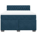 Pat box spring cu saltea, albastru, 160x200 cm, catifea - WALTI WALTI