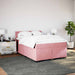Pat box spring cu saltea, roz, 160x200 cm, catifea - WALTI WALTI