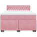 Pat box spring cu saltea, roz, 160x200 cm, catifea - WALTI WALTI