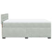 Pat box spring cu saltea, gri deschis, 160x200 cm, catifea - WALTI WALTI