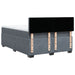 Pat box spring cu saltea, gri închis, 160x200 cm, catifea - WALTI WALTI